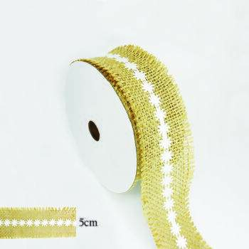 Juta com flor branca